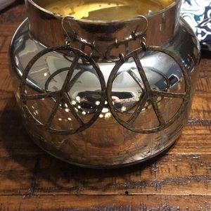 Fossil Peace Sign Earrings